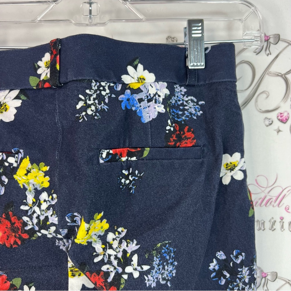 Banana Republic pants flowers navy red Floral Skinny Jeans - Multicolor - Picture 9 of 12
